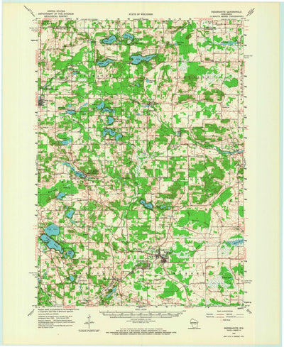 United States Geological Survey Redgranite, WI (1961, 62500-Scale) digital map