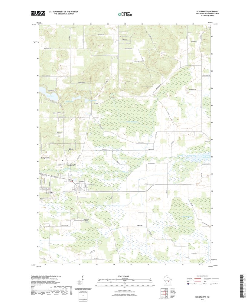 Redgranite, WI (2022, 24000-Scale) Map by United States Geological ...