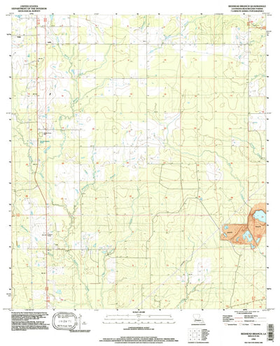 United States Geological Survey Redhead Branch, LA (1994, 24000-Scale) digital map