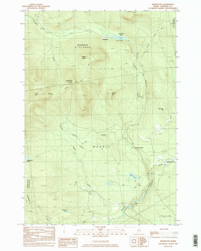 United States Geological Survey Redington, ME (1984, 24000-Scale) digital map