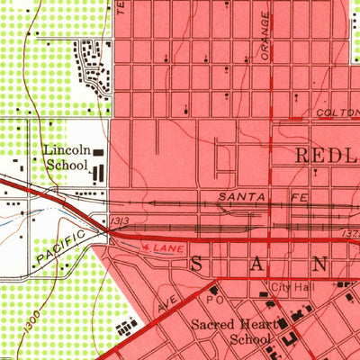 United States Geological Survey Redlands, CA (1954, 24000-Scale) digital map