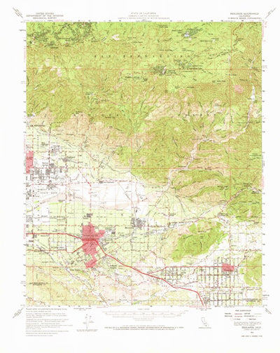 United States Geological Survey Redlands, CA (1954, 62500-Scale) digital map