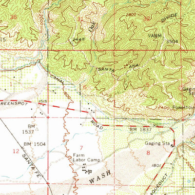 United States Geological Survey Redlands, CA (1954, 62500-Scale) digital map