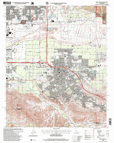 United States Geological Survey Redlands, CA (1996, 24000-Scale) digital map