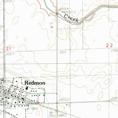 United States Geological Survey Redmon, IL (1982, 24000-Scale) digital map