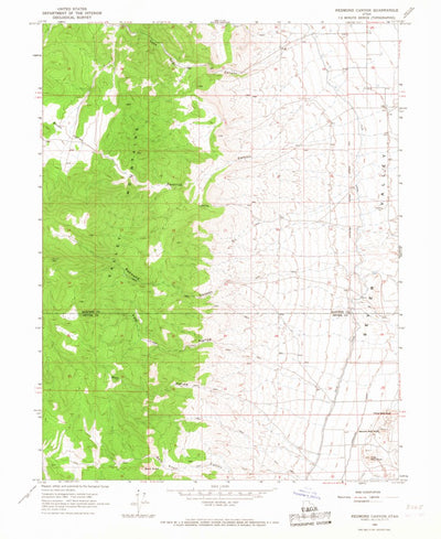 United States Geological Survey Redmond Canyon, UT (1966, 24000-Scale) digital map