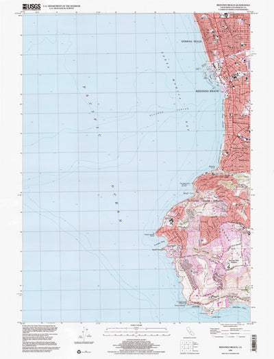 United States Geological Survey Redondo Beach, CA (1996, 24000-Scale) digital map
