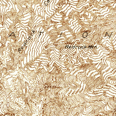 United States Geological Survey Redrock Mountain, CA (1931, 24000-Scale) digital map