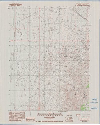 United States Geological Survey Redrock Spring, NV (1990, 24000-Scale) digital map