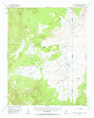 United States Geological Survey Redrock Valley, AZ-NM (1953, 62500-Scale) digital map