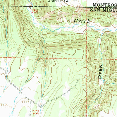 United States Geological Survey Redvale, CO (1964, 24000-Scale) digital map
