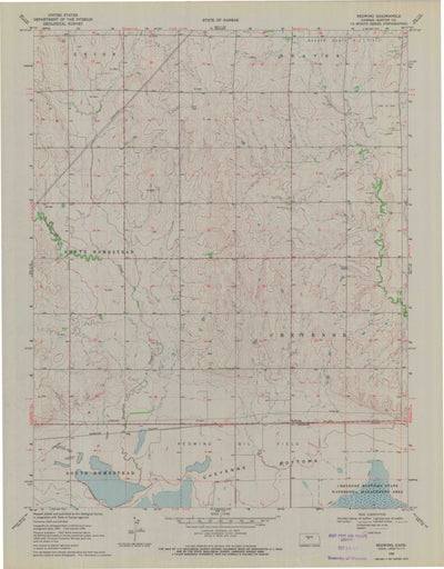 United States Geological Survey Redwing, KS (1969, 24000-Scale) digital map