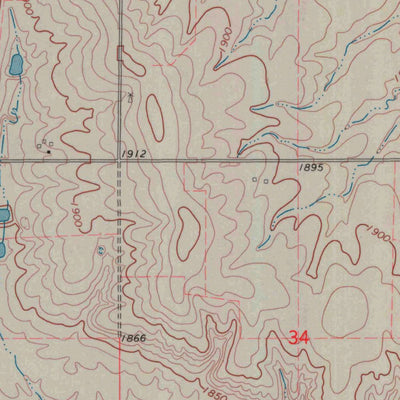 United States Geological Survey Redwing, KS (1969, 24000-Scale) digital map