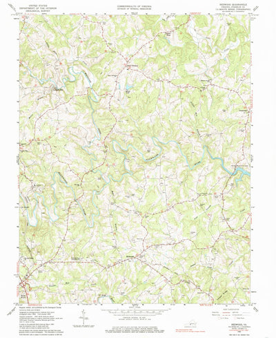 United States Geological Survey Redwood, VA (1963, 24000-Scale) digital map