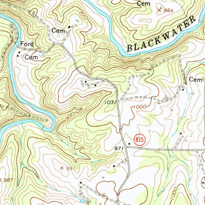 United States Geological Survey Redwood, VA (1963, 24000-Scale) digital map