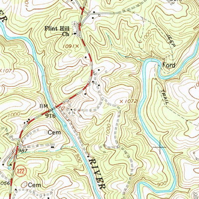 United States Geological Survey Redwood, VA (1963, 24000-Scale) digital map