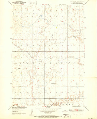 United States Geological Survey Ree Heights NE, SD (1951, 24000-Scale) digital map