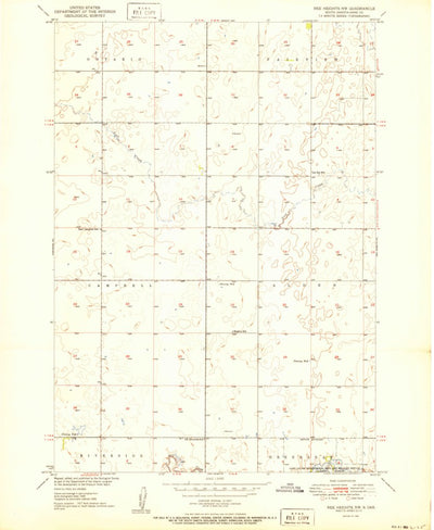 United States Geological Survey Ree Heights NW, SD (1951, 24000-Scale) digital map