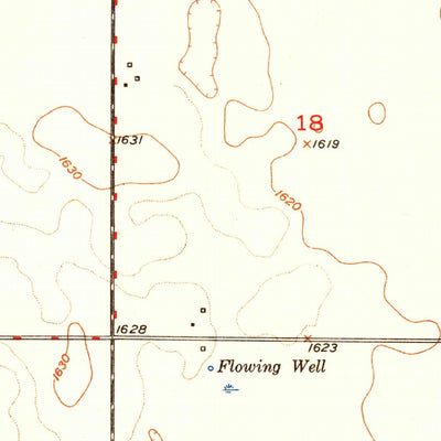 United States Geological Survey Ree Heights NW, SD (1951, 24000-Scale) digital map