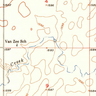 United States Geological Survey Ree Heights NW, SD (1951, 24000-Scale) digital map
