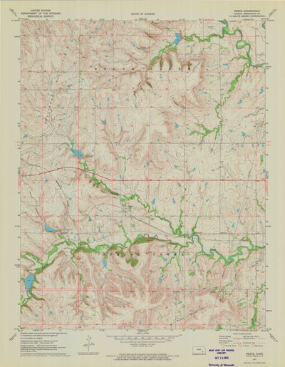United States Geological Survey Reece, KS (1971, 24000-Scale) digital map