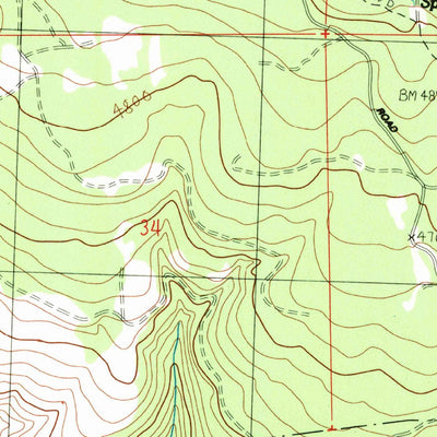 United States Geological Survey Reecer Canyon, WA (1985, 24000-Scale) digital map