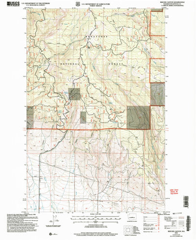 United States Geological Survey Reecer Canyon, WA (2003, 24000-Scale) digital map