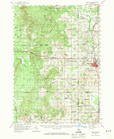 United States Geological Survey Reed City, MI (1959, 62500-Scale) digital map