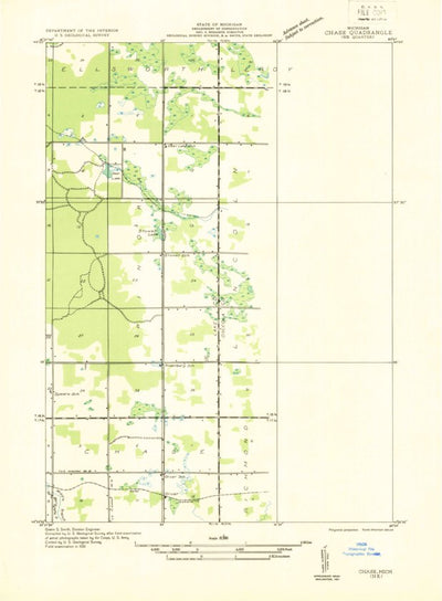 United States Geological Survey Reed City North, MI (1931, 31680-Scale) digital map