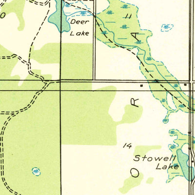 United States Geological Survey Reed City North, MI (1931, 31680-Scale) digital map