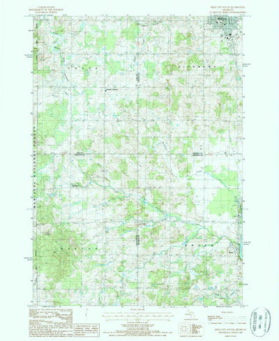 United States Geological Survey Reed City South, MI (1987, 24000-Scale) digital map