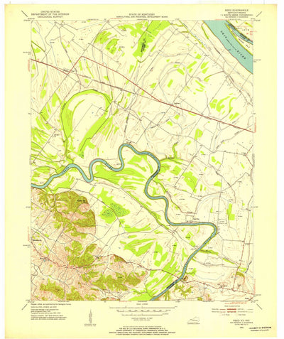 United States Geological Survey Reed, KY-IN (1952, 24000-Scale) digital map