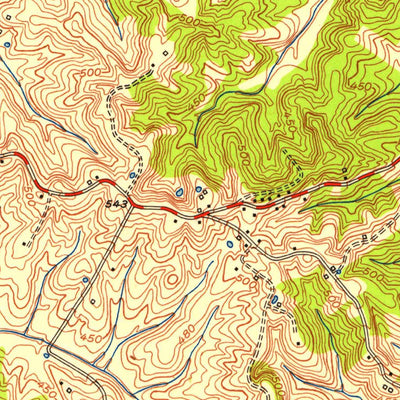 United States Geological Survey Reed, KY-IN (1952, 24000-Scale) digital map