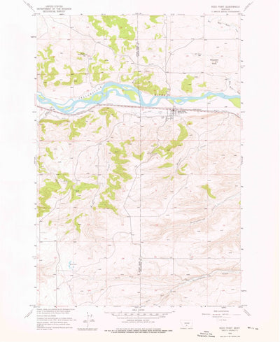 United States Geological Survey Reed Point, MT (1955, 24000-Scale) digital map