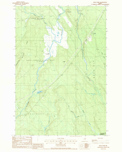 United States Geological Survey Reed Pond, ME (1988, 24000-Scale) digital map