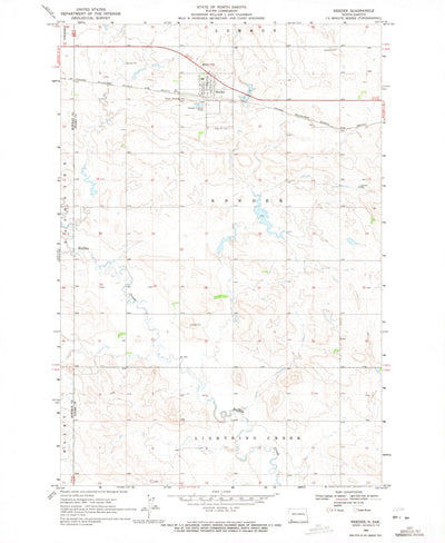 United States Geological Survey Reeder, ND (1969, 24000-Scale) digital map