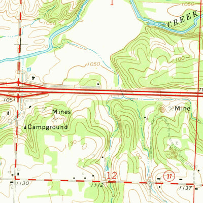 United States Geological Survey Reeds, MO (1971, 24000-Scale) digital map