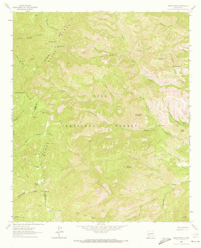 United States Geological Survey Reeds Peak, NM (1963, 24000-Scale) digital map