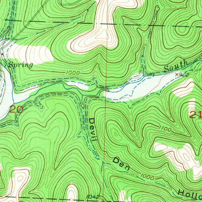 United States Geological Survey Reeds Spring, MO (1956, 24000-Scale) digital map