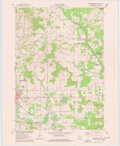 United States Geological Survey Reedsburg East, WI (1975, 24000-Scale) digital map
