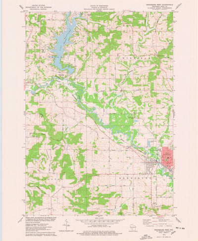 United States Geological Survey Reedsburg West, WI (1975, 24000-Scale) digital map