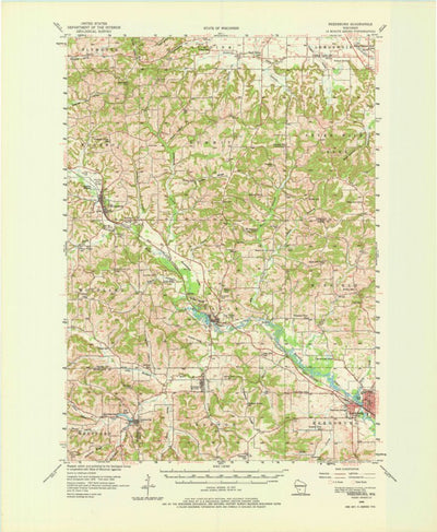United States Geological Survey Reedsburg, WI (1956, 62500-Scale) digital map