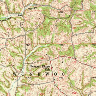 United States Geological Survey Reedsburg, WI (1956, 62500-Scale) digital map