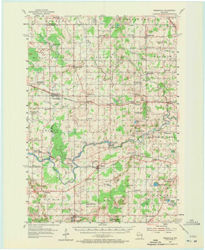 United States Geological Survey Reedsville, WI (1954, 62500-Scale) digital map