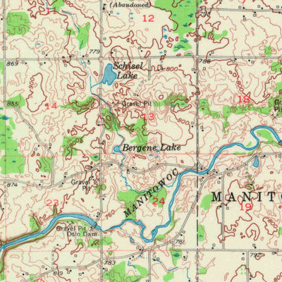 United States Geological Survey Reedsville, WI (1954, 62500-Scale) digital map