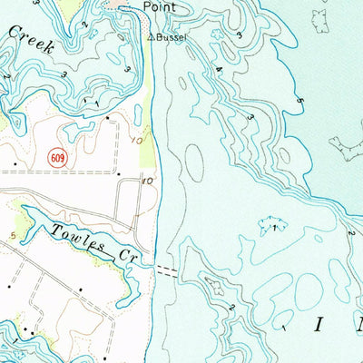 United States Geological Survey Reedville, VA (1968, 24000-Scale) digital map