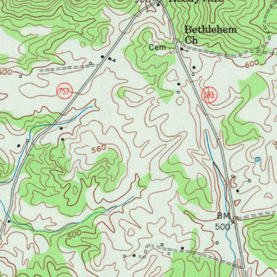 United States Geological Survey Reedyville, KY (1954, 24000-Scale) digital map