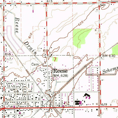 United States Geological Survey Reese, MI (1963, 24000-Scale) digital map