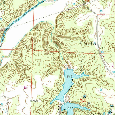 United States Geological Survey Reform, MO (1975, 24000-Scale) digital map