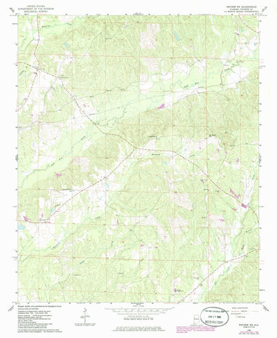 United States Geological Survey Reform SW, AL (1966, 24000-Scale) digital map